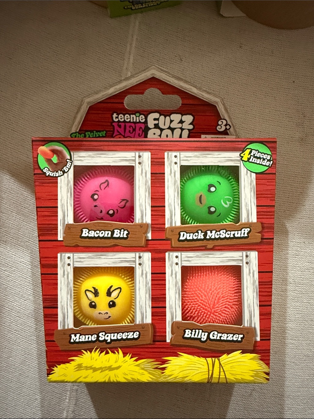 Teenie NeeDoh FuzzBall Farmyard - sealed in package, authentic